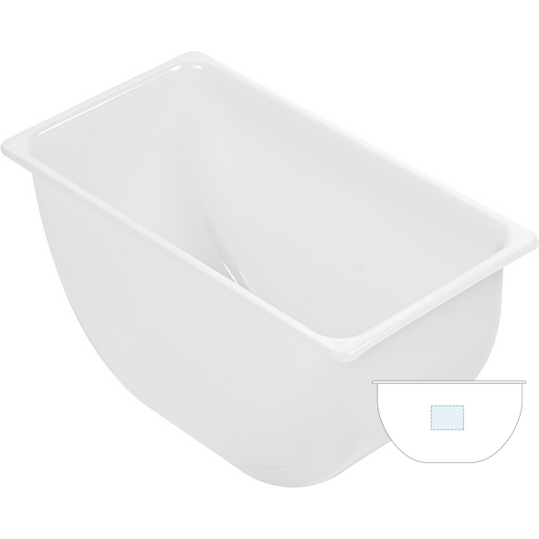 Container 1 Compartment Cocktail White PP